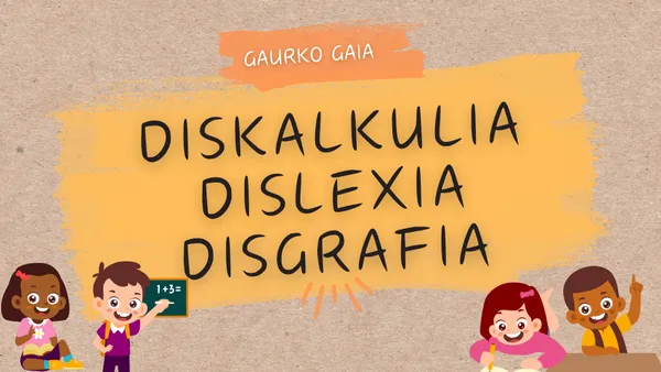 Diskalkulia, disgrafia eta dislexia