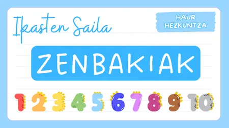 IKASTEN: Zenbakiak 1-10